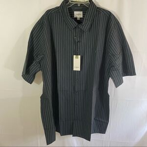 Goodfellow & Co Men’s Short Sleeve Button Down Striped Shirt Tall